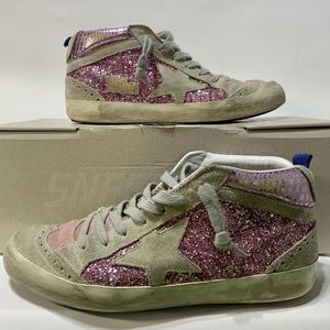 Golden Goose Mid Star Pink Cocco Ice SZ 8/38